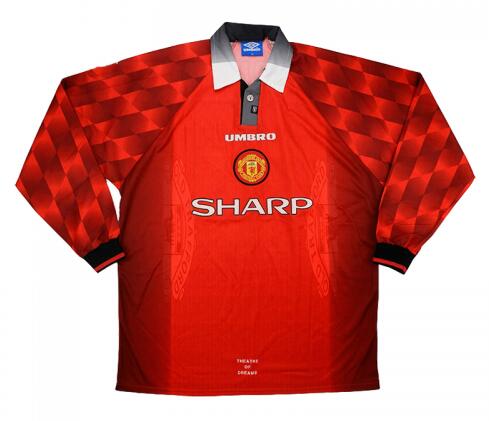 1996-97 Manchester United Retro LS Home Kit Soccer Jersey